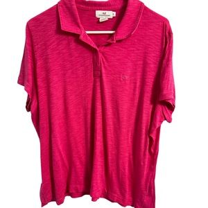 Vineyard Vines. Pink polo.  XL